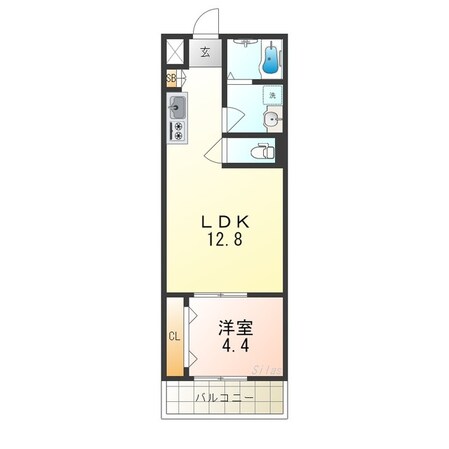 桃谷駅 徒歩7分 1階の物件間取画像